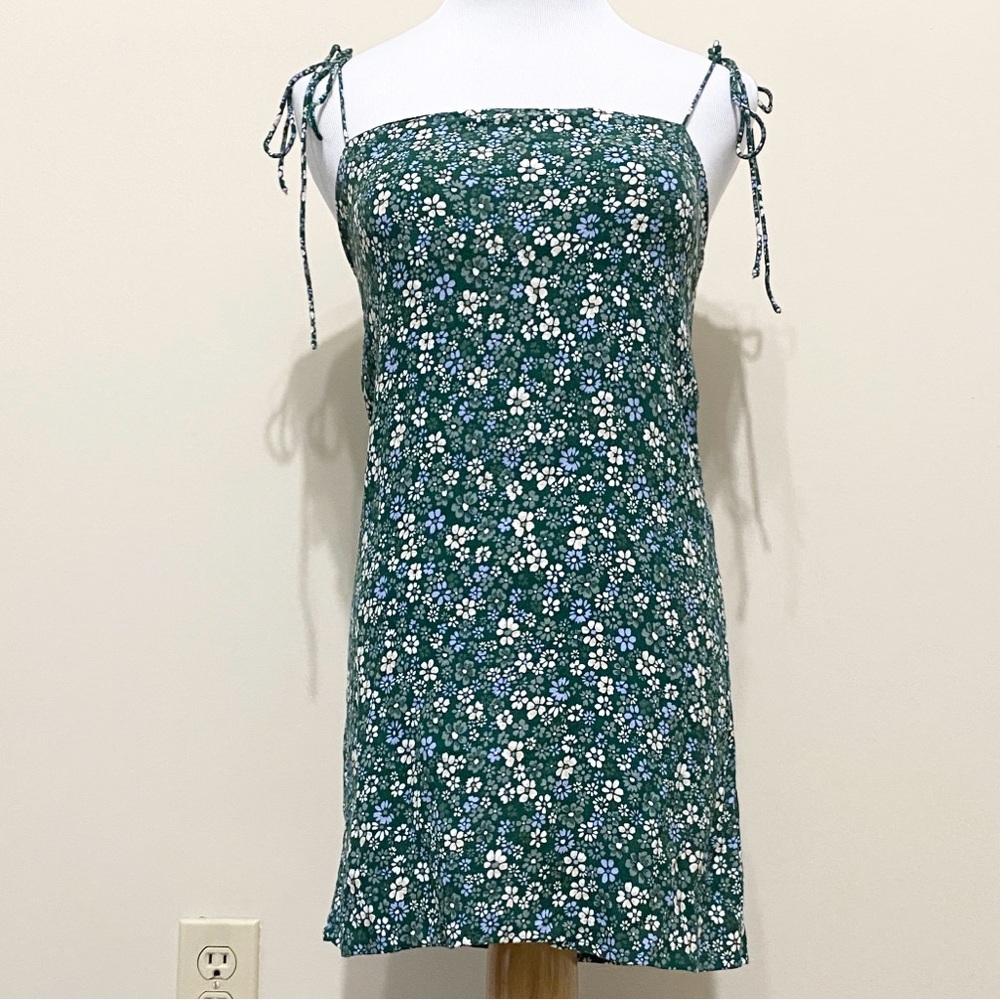 Reformation Agean Dress Saskia Green Floral